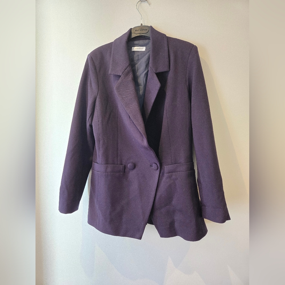 Anine Bing Navy Oversized Double Breasted Blazer Size XS